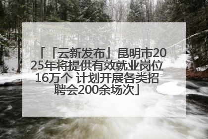 「云新发布」昆明市2025年将提供有效就业岗位16万个 计划开展各类招聘会200余场次