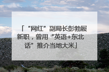 “网红”副局长彭勃履新职，曾用“英语+东北话”推介当地大米
