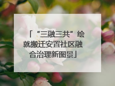“三融三共”绘就搬迁安置社区融合治理新图景