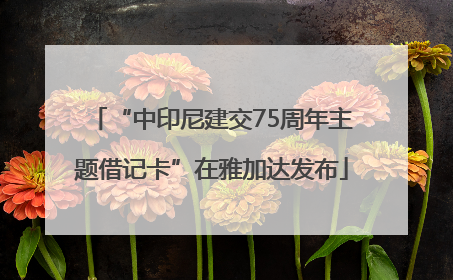 “中印尼建交75周年主题借记卡”在雅加达发布