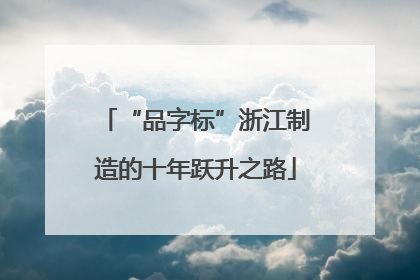 “品字标”浙江制造的十年跃升之路