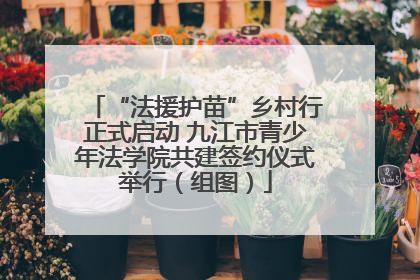 “法援护苗”乡村行正式启动 九江市青少年法学院共建签约仪式举行（组图）