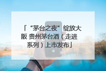 “茅台之夜”绽放大阪 贵州茅台酒（走进系列）上市发布
