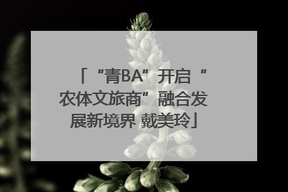 “青BA”开启“农体文旅商”融合发展新境界 戴美玲