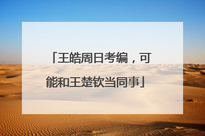 王皓周日考编，可能和王楚钦当同事