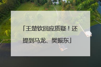 王楚钦回应质疑！还提到马龙、樊振东