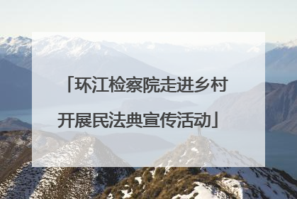 环江检察院走进乡村开展民法典宣传活动