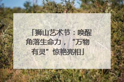 狮山艺术节：唤醒角落生命力，“万物有灵”惊艳亮相