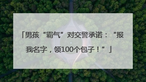 男孩“霸气”对交警承诺：“报我名字，领100个包子！”