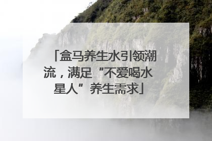 盒马养生水引领潮流，满足“不爱喝水星人”养生需求