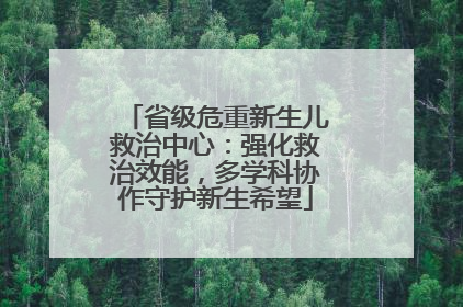 省级危重新生儿救治中心：强化救治效能，多学科协作守护新生希望