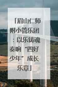 眉山仁师附小管乐团：以乐铸魂奏响“四好少年”成长乐章