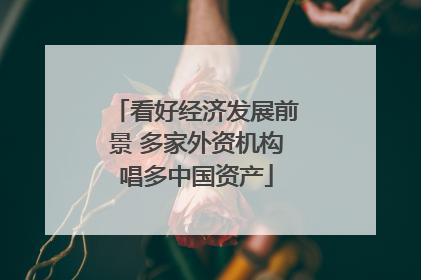 看好经济发展前景 多家外资机构唱多中国资产
