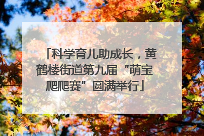 科学育儿助成长，黄鹤楼街道第九届“萌宝爬爬赛”圆满举行