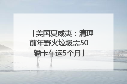 美国夏威夷：清理前年野火垃圾需50辆卡车运5个月