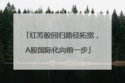 红筹股回归路径拓宽，A股国际化向前一步