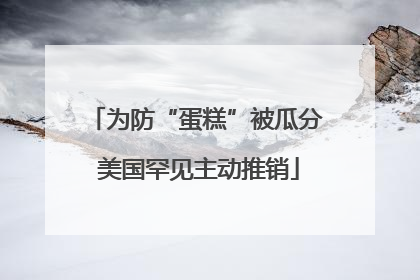 为防“蛋糕”被瓜分 美国罕见主动推销