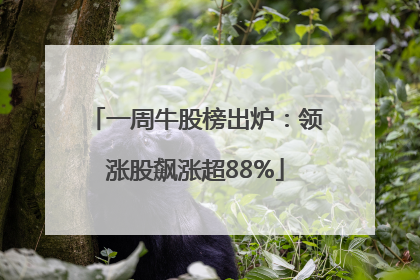 一周牛股榜出炉：领涨股飙涨超88%