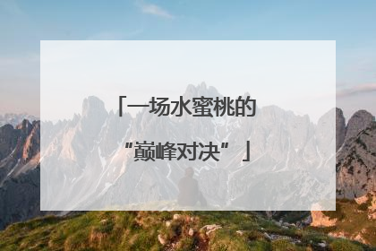 一场水蜜桃的“巅峰对决”
