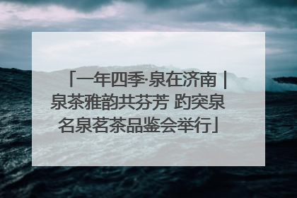 一年四季·泉在济南｜泉茶雅韵共芬芳 趵突泉名泉茗茶品鉴会举行