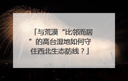 与荒漠“比邻而居”的高台湿地如何守住西北生态防线？