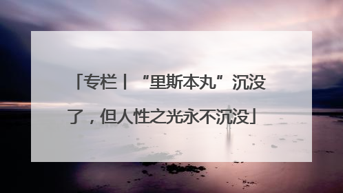 专栏丨“里斯本丸”沉没了，但人性之光永不沉没