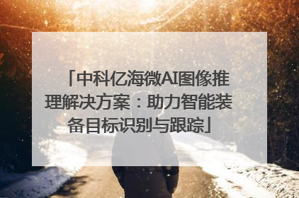 中科亿海微AI图像推理解决方案：助力智能装备目标识别与跟踪