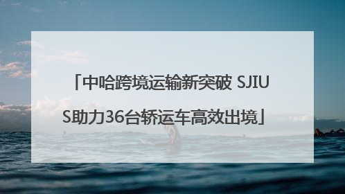 中哈跨境运输新突破 SJIUS助力36台轿运车高效出境