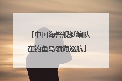中国海警舰艇编队在钓鱼岛领海巡航