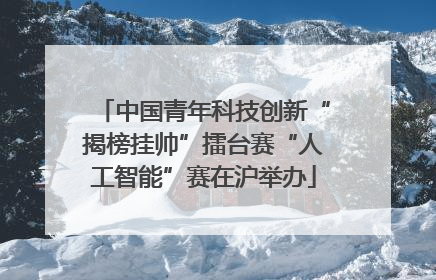中国青年科技创新“揭榜挂帅”擂台赛“人工智能”赛在沪举办