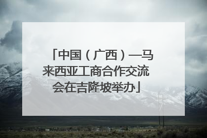 中国（广西）—马来西亚工商合作交流会在吉隆坡举办