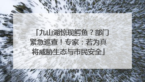 九山湖惊现鳄鱼？部门紧急巡查！专家：若为真将威胁生态与市民安全