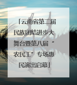 云南省第二届民族团结进步大舞台暨第八届“农民工”专场惠民演出启幕