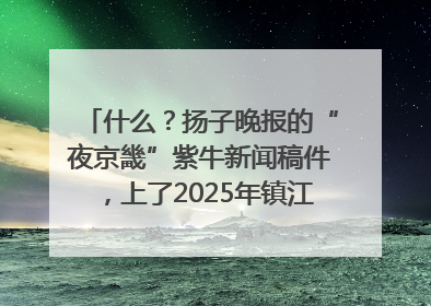 什么？扬子晚报的“夜京畿”紫牛新闻稿件，上了2025年镇江中考模拟卷！