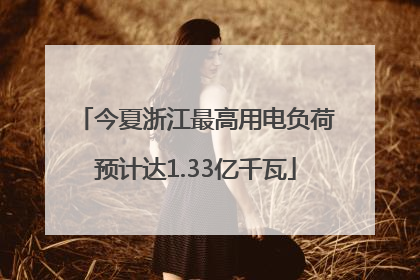 今夏浙江最高用电负荷预计达1.33亿千瓦