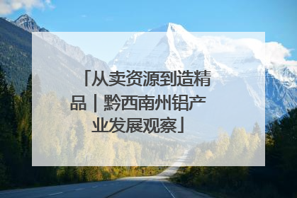 从卖资源到造精品｜黔西南州铝产业发展观察