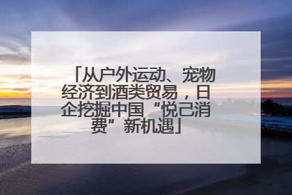 从户外运动、宠物经济到酒类贸易，日企挖掘中国“悦己消费”新机遇