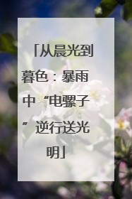 从晨光到暮色：暴雨中“电骡子”逆行送光明