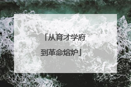 从育才学府到革命熔炉