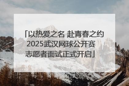 以热爱之名 赴青春之约 2025武汉网球公开赛志愿者面试正式开启