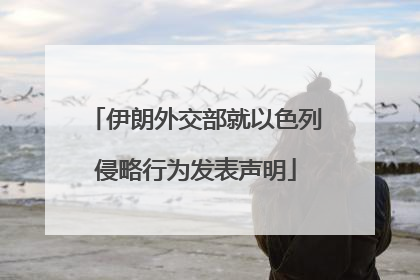 伊朗外交部就以色列侵略行为发表声明