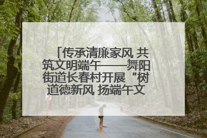 传承清廉家风 共筑文明端午——舞阳街道长春村开展“树道德新风 扬端午文化”主题活动