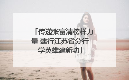 传递张富清榜样力量 建行江苏省分行学英雄建新功