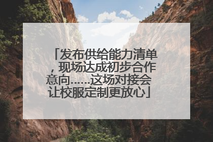 发布供给能力清单，现场达成初步合作意向……这场对接会让校服定制更放心