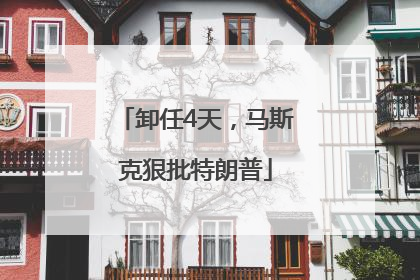 卸任4天，马斯克狠批特朗普