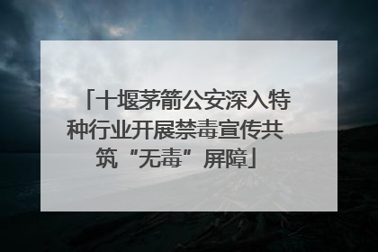 十堰茅箭公安深入特种行业开展禁毒宣传共筑“无毒”屏障