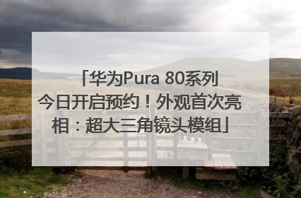 华为Pura 80系列今日开启预约！外观首次亮相：超大三角镜头模组