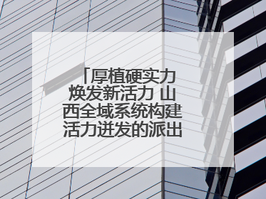 厚植硬实力 焕发新活力 山西全域系统构建活力迸发的派出所工作新生态