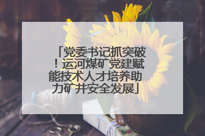 党委书记抓突破！运河煤矿党建赋能技术人才培养助力矿井安全发展