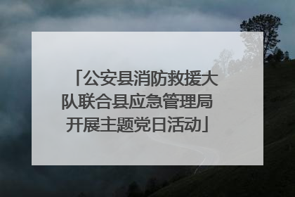 公安县消防救援大队联合县应急管理局开展主题党日活动
